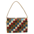 Bottega Veneta Hand Bag Canvas Beige Silver Auth 210160V-3