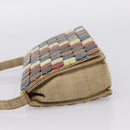 Bottega Veneta Hand Bag Canvas Beige Silver Auth 210160V-4