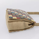Bottega Veneta Hand Bag Canvas Beige Silver Auth 210160V-5