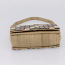 Bottega Veneta Hand Bag Canvas Beige Silver Auth 210160V-9