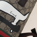 GUCCI GG Supreme Web Sherry Line Children's Lenses Backpack 782708 Auth 210162M-17