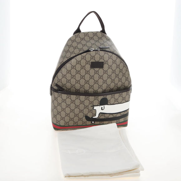 GUCCI GG Supreme Web Sherry Line Children's Lenses Backpack 782708 Auth 210162M