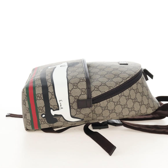 GUCCI GG Supreme Web Sherry Line Children's Lenses Backpack 782708 Auth 210162M