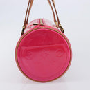 LOUIS VUITTON Monogram Vernis Bedford Bag Fuchsia Pink M91255 LV Auth 210165V-4