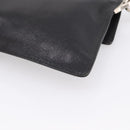 PRADA Chain Shoulder Bag Leather Black Silver Auth 210166A-13