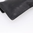 PRADA Chain Shoulder Bag Leather Black Silver Auth 210166A-14