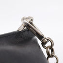 PRADA Chain Shoulder Bag Leather Black Silver Auth 210166A-16