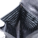 PRADA Chain Shoulder Bag Leather Black Silver Auth 210166A-20