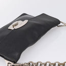 PRADA Chain Shoulder Bag Leather Black Silver Auth 210166A-6