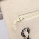 CHANEL Chain Shoulder Bag Canvas White Silver CC Auth 210168SM-20