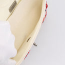 CHANEL Chain Shoulder Bag Canvas White Silver CC Auth 210168SM-27