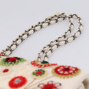 CHANEL Chain Shoulder Bag Canvas White Silver CC Auth 210168SM-8