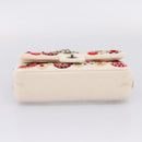 CHANEL Chain Shoulder Bag Canvas White Silver CC Auth 210168SM-9