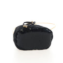 PRADA Chain Shoulder Pouch Sequin Black Gold Auth 210171M-5
