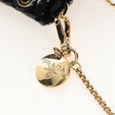 PRADA Chain Shoulder Pouch Sequin Black Gold Auth 210171M-8