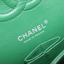 CHANEL Chain Matelasse25 Shoulder Bag Caviar Skin Green Silver CC Auth 210172SAM-26