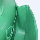 CHANEL Chain Matelasse25 Shoulder Bag Caviar Skin Green Silver CC Auth 210172SAM-27