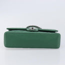 CHANEL Chain Matelasse25 Shoulder Bag Caviar Skin Green Silver CC Auth 210172SAM-5
