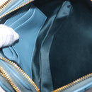 Miu Miu Matelasse Chain Shoulder Bag Leather Gold Light Blue Auth 210176SAM-22