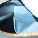 Miu Miu Matelasse Chain Shoulder Bag Leather Gold Light Blue Auth 210176SAM-29