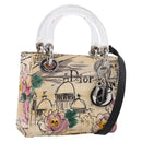 Christian Dior Lady Dior Bag Canvas 2way Osaka2005 19/50 Beige Auth 210177V-1