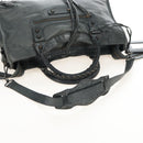Balenciaga The City Hand Bag Leather 2way Green 115748 Auth 210178V-10