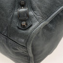 Balenciaga The City Hand Bag Leather 2way Green 115748 Auth 210178V-18
