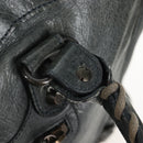 Balenciaga The City Hand Bag Leather 2way Green 115748 Auth 210178V-30