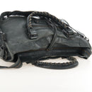 Balenciaga The City Hand Bag Leather 2way Green 115748 Auth 210178V-7