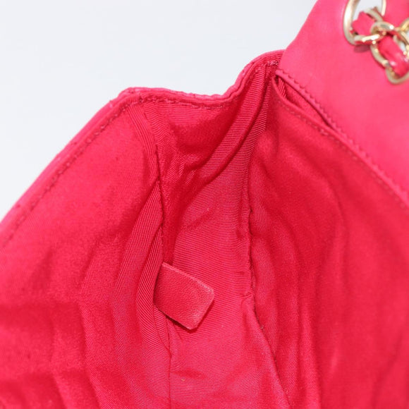 CHANEL Matelasse25 Chain Shoulder Bag Lamb Skin Pink Gold CC Auth 210180M