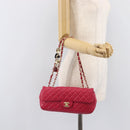 CHANEL Matelasse25 Chain Shoulder Bag Lamb Skin Pink Gold CC Auth 210180M-29