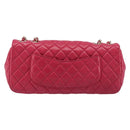 CHANEL Matelasse25 Chain Shoulder Bag Lamb Skin Pink Gold CC Auth 210180M-3