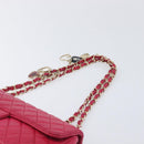 CHANEL Matelasse25 Chain Shoulder Bag Lamb Skin Pink Gold CC Auth 210180M-8