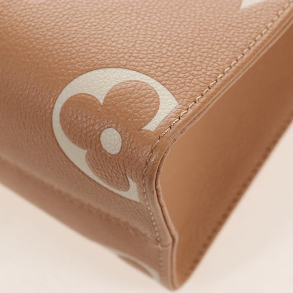 LOUIS VUITTON Empreinte Giant On The Go PM Bag Camel M12513 LV Auth 210181M