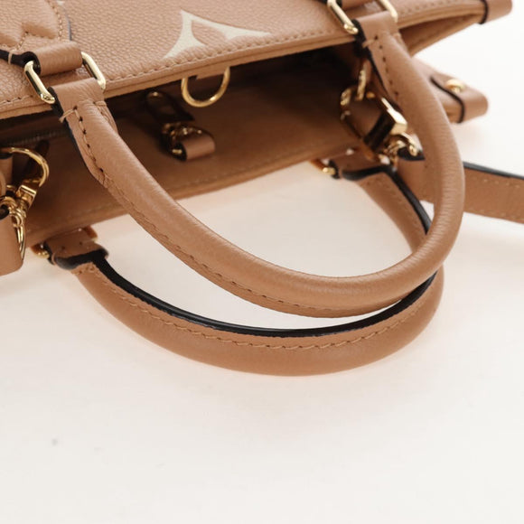 LOUIS VUITTON Empreinte Giant On The Go PM Bag Camel M12513 LV Auth 210181M