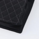 CHANEL Matelasse Chain Shoulder Bag Canvas Black Silver CC Auth 210182SAM-15