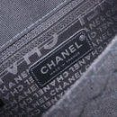 CHANEL Matelasse Chain Shoulder Bag Canvas Black Silver CC Auth 210182SAM-18