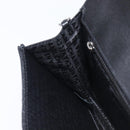 CHANEL Matelasse Chain Shoulder Bag Canvas Black Silver CC Auth 210182SAM-24