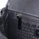 CHANEL Matelasse Chain Shoulder Bag Canvas Black Silver CC Auth 210182SAM-22