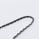 CHANEL Matelasse Chain Shoulder Bag Canvas Black Silver CC Auth 210182SAM-9
