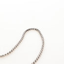PRADA Triangle Chain Shoulder Pouch Satin Black Silver Auth 210184M-14