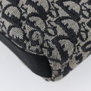 Christian Dior Trotter Canvas Oblique Shoulder Bag Navy Silver Auth 210185A-13