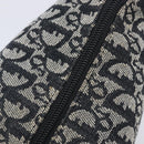 Christian Dior Trotter Canvas Oblique Shoulder Bag Navy Silver Auth 210185A-17