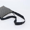 Christian Dior Trotter Canvas Oblique Shoulder Bag Navy Silver Auth 210185A-7