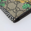 GUCCI GG Supreme Bengal Compact Wallet PVC Beige Auth 210186V-9