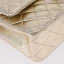CHANEL Matelasse25 Chain Shoulder Bag Lamb Skin Mocha Gold CC Auth 210187SM-11