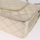 CHANEL Matelasse25 Chain Shoulder Bag Lamb Skin Mocha Gold CC Auth 210187SM-14