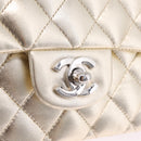 CHANEL Matelasse25 Chain Shoulder Bag Lamb Skin Mocha Gold CC Auth 210187SM-15