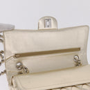CHANEL Matelasse25 Chain Shoulder Bag Lamb Skin Mocha Gold CC Auth 210187SM-17