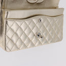 CHANEL Matelasse25 Chain Shoulder Bag Lamb Skin Mocha Gold CC Auth 210187SM-22